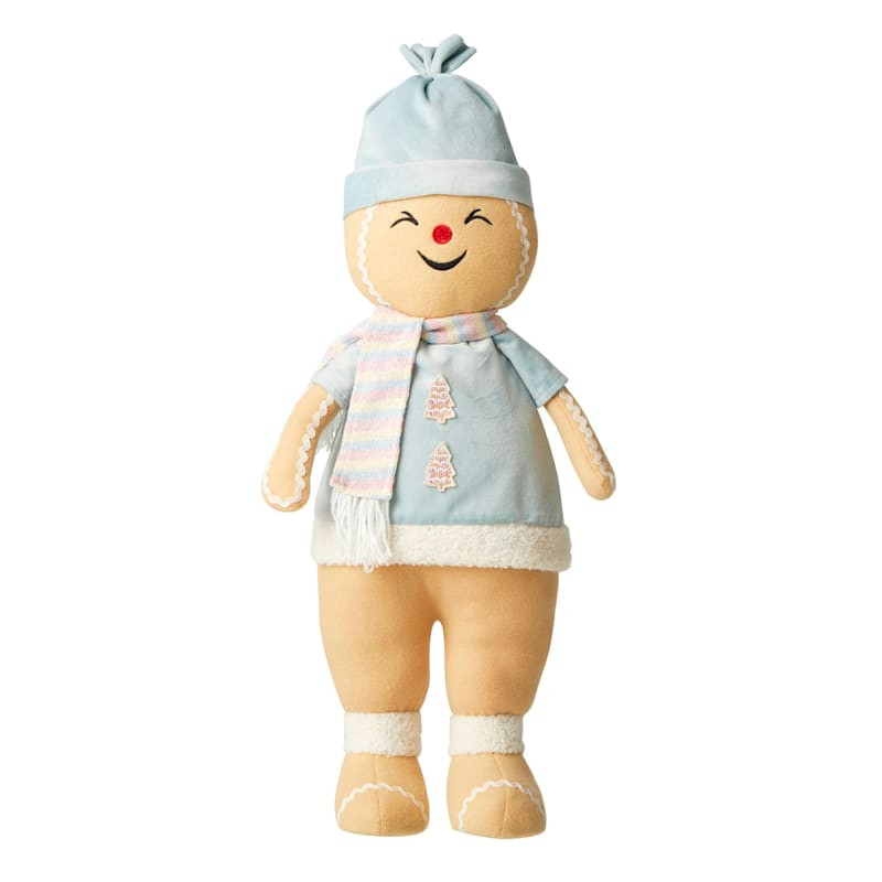 Mrs. Claus' Bakery Fabric Gingerbread Boy Decor, 25" | At Home