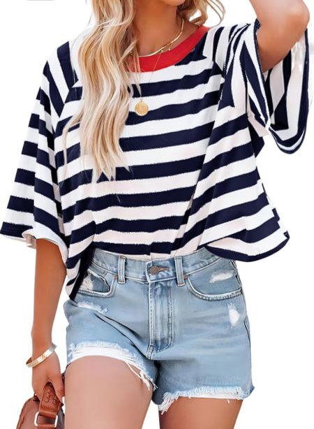 Amazon deal! This blue stripe one would be perfect for 4th of July! 

#LTKstyletip #LTKSeasonal #LTKparties
