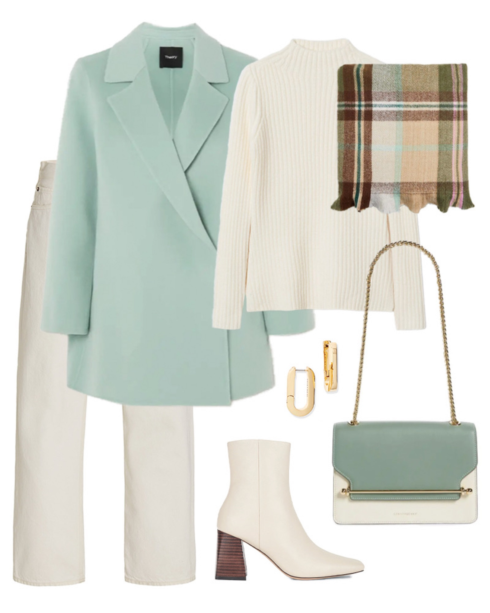 Weather says winter, mind says spring ❄️☀️ Sweater, scarf, and hoops are under $100! 

#tssedited #ootd #outfitinspo #coat #transitional 

#LTKSeasonal