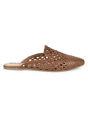 Navya Woven Leather Mules | Saks Fifth Avenue OFF 5TH