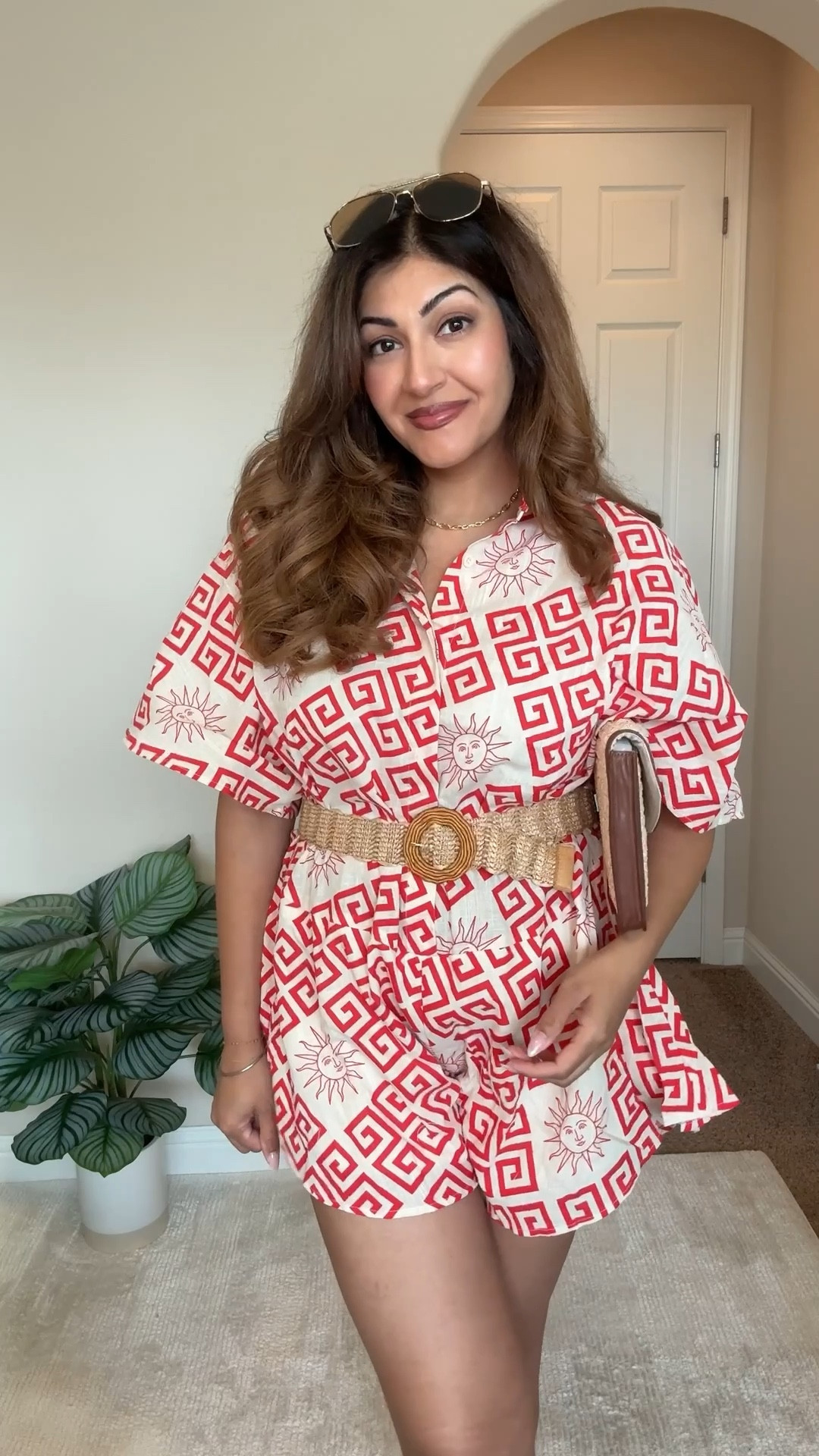 Summer vacation here I come in this linen romper! Going to use this as a coverup on my trip to the beach. 

#swimsuit #summeroutfit #linenoutfit #pooloutfit #beachoutfit 

Raffia belt / raffia clutch / swimsuit coverup 

#LTKWatchNow #LTKTravel #LTKSwim