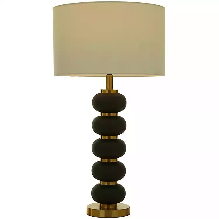 New! Black Gold Metal Spindle Table Lamp | Kirkland's Home