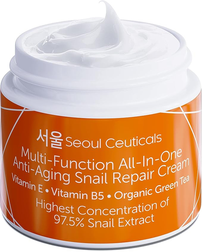 SeoulCeuticals Korean Skin Care 97.5% Snail Mucin Moisturizer Cream - K Beauty Skincare Day & Nig... | Amazon (US)