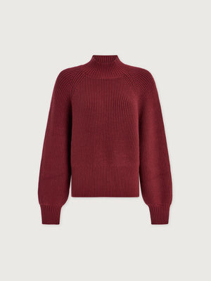 Martina High Neck Rib Knit | Varley US, Decadent Chocolate / XXS | Varley US