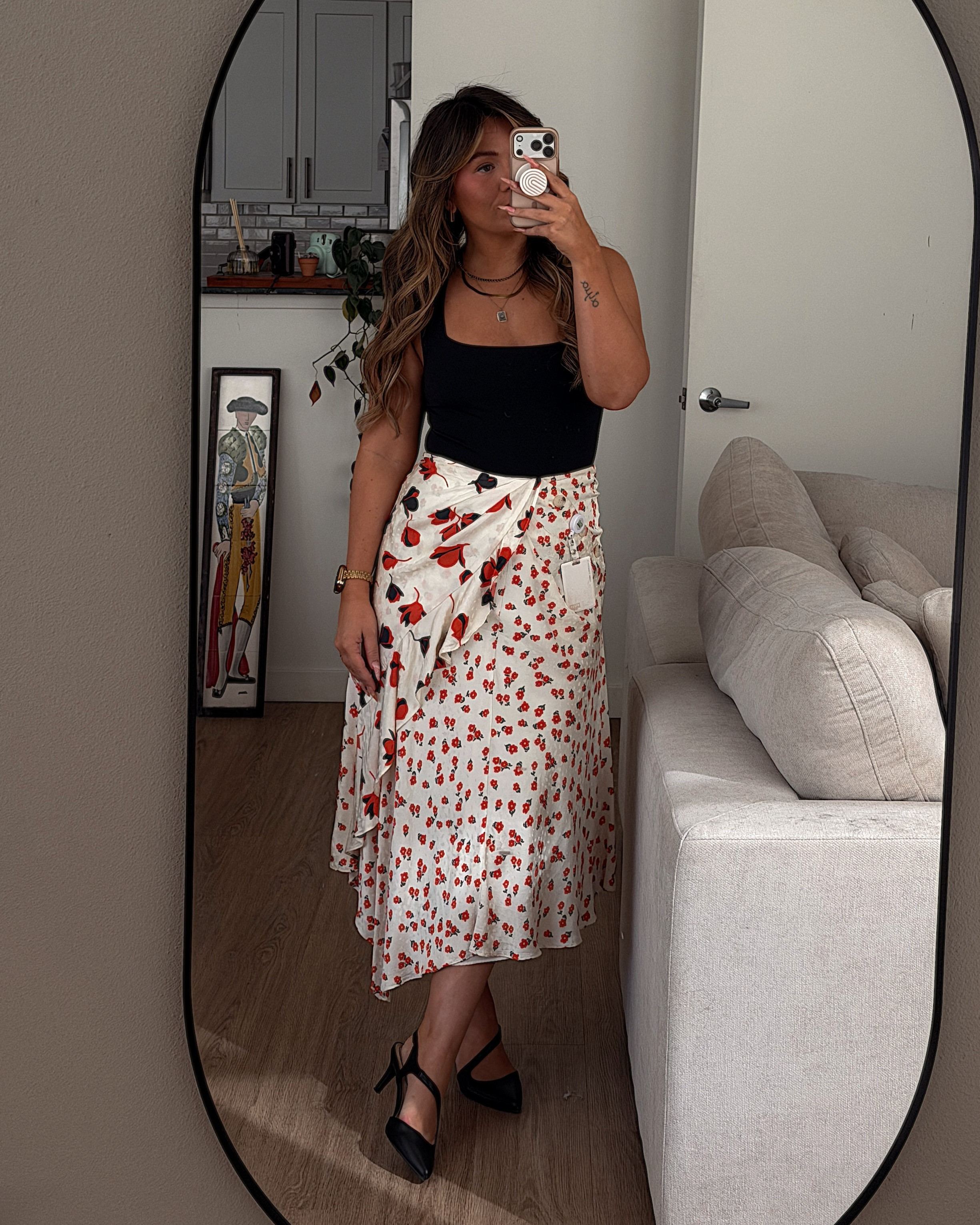 bodysuit - aritzia
skirt - self portrait via rent the runway (use code RTRxKADY to save on your subscription!)
heels - lifestride 

 #LTKdayinmylife #LTKootd #LTKWorkwear