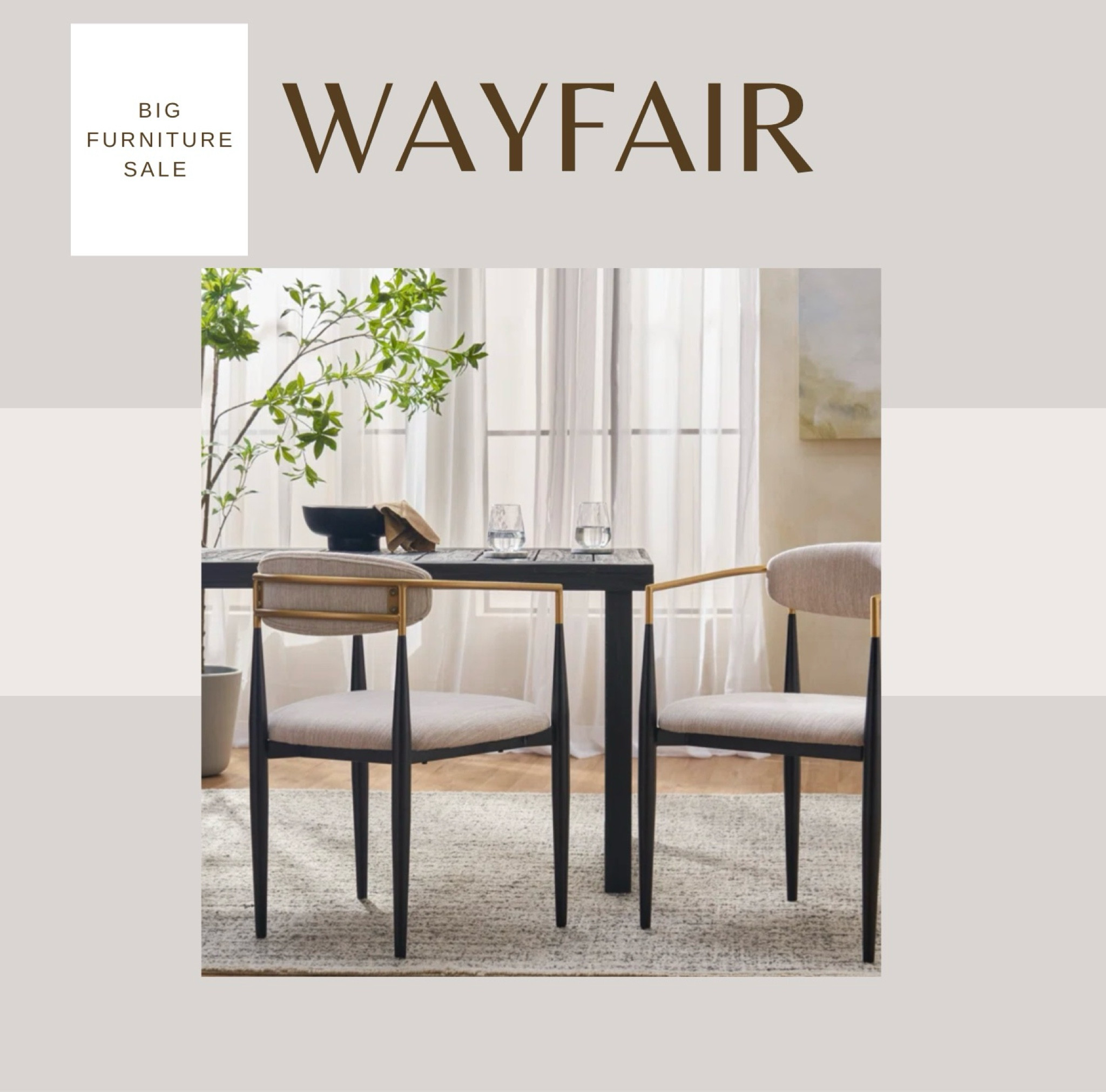 Wayfair Big Furniture Sale 
Fabric Metal Solid Back Arm Chair 
Set of 2 Dining Chairs
Desk Chair 


#LTKhome #LTKstyletip