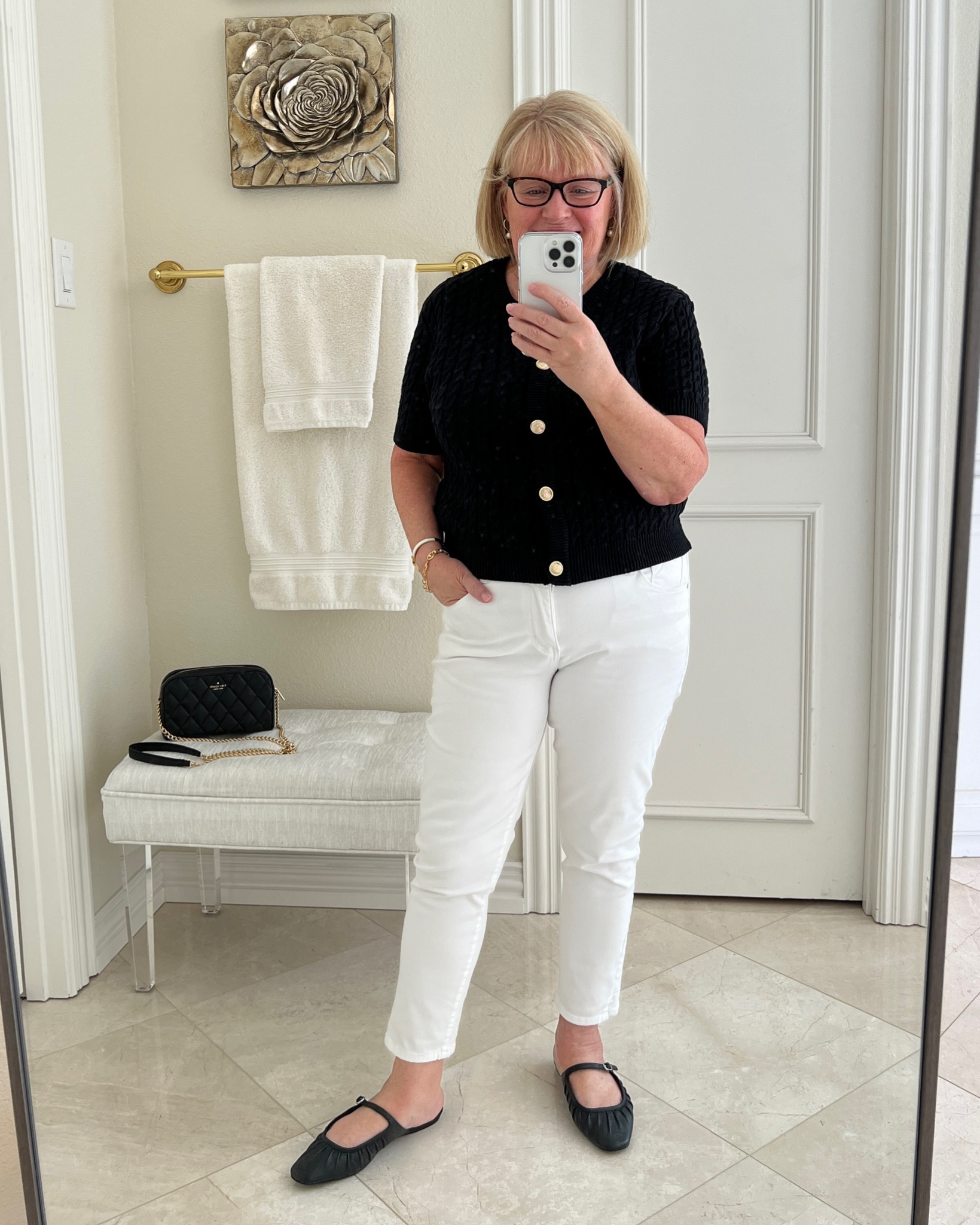 Loving my H&M Cable knit sweater and STEVE MADDEN Mary Jane Mules.  Perfect classic transitional outfit for Fall 🍂

Nordstrom Anniversary Sale, Black short sleeve cardigan, Wit & Wisdom Ankle Jeans, H bracelet, Teacher outfit 

#LTKBacktoSchool #LTKShoeCrush #LTKxNSale