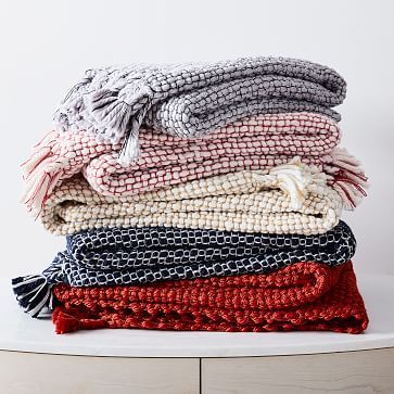 St. Jude Chunky Two Tone Handwoven Throw | West Elm (US)