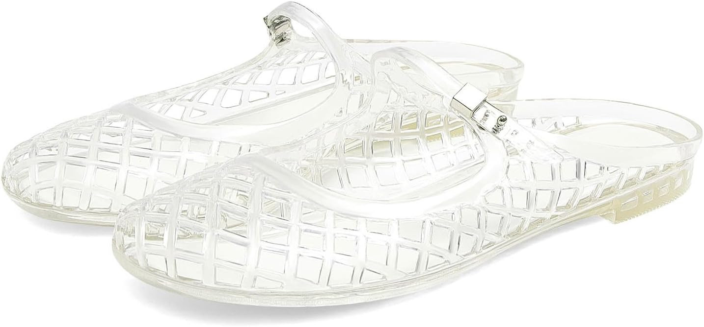 Amazon.com | ZJGZF Brown Jelly Sandals for Women Clear Sandals Jelly Shoes Women Mary Jane Mules ... | Amazon (US)