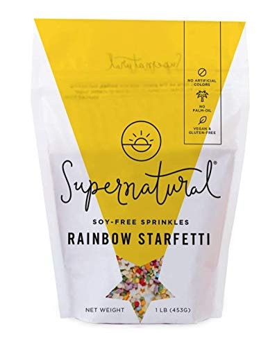Rainbow Starfetti Natural Confetti Sprinkles by Supernatural, No Artificial Dyes, Soy Free, Gluten Free, Vegan, 1LB | Amazon (US)