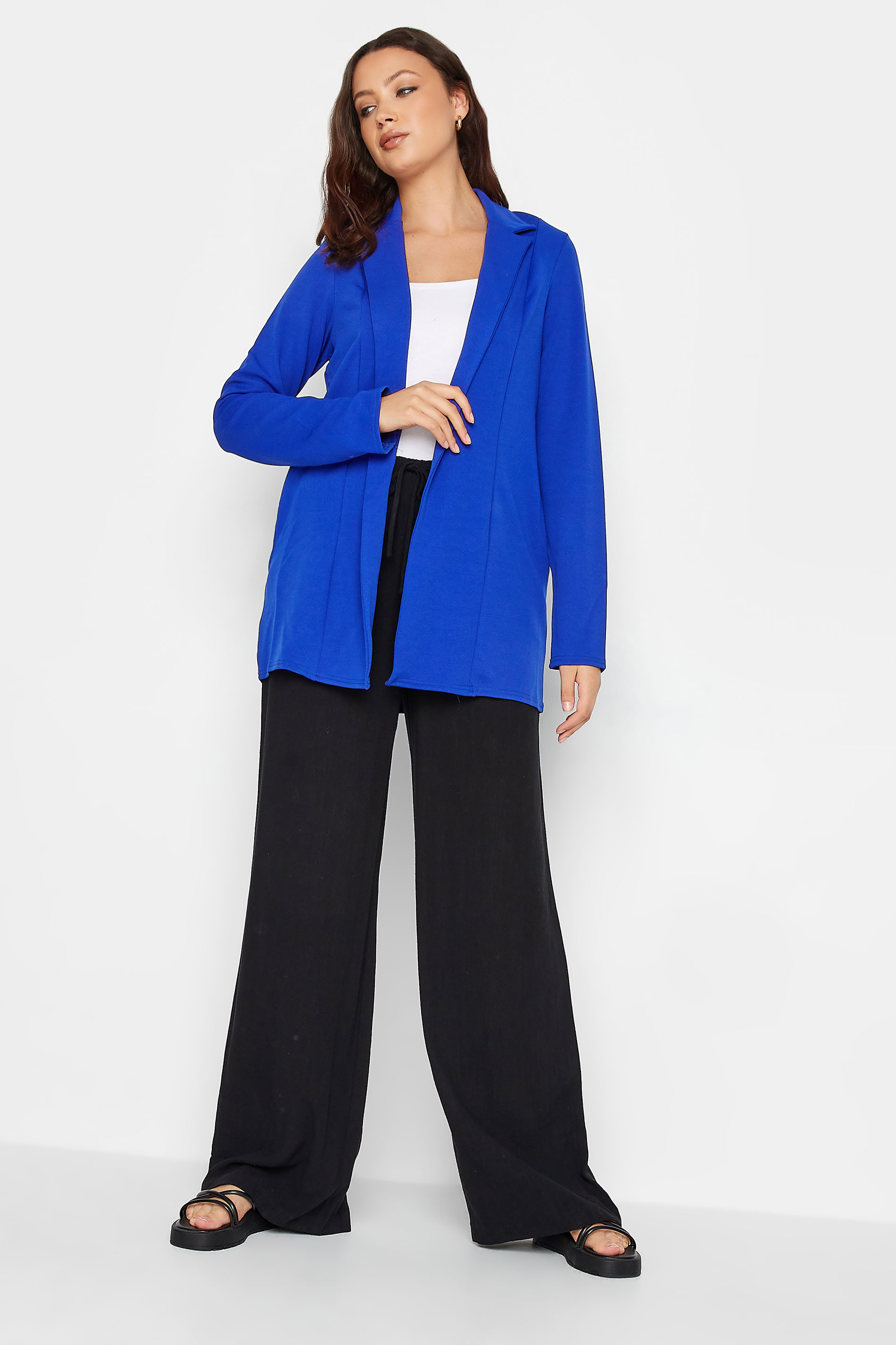 LTS Tall Cobalt Blue Scuba Longline Blazer | Long Tall Sally