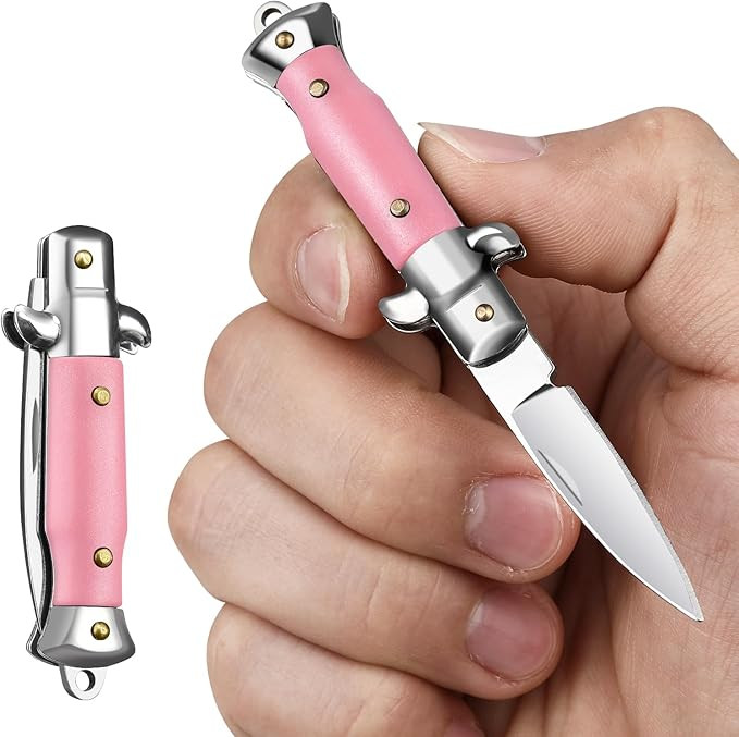 FUNBRO Small Pocket Knife, Cool Knives Box Cutter for Women (Pink) | Amazon (US)