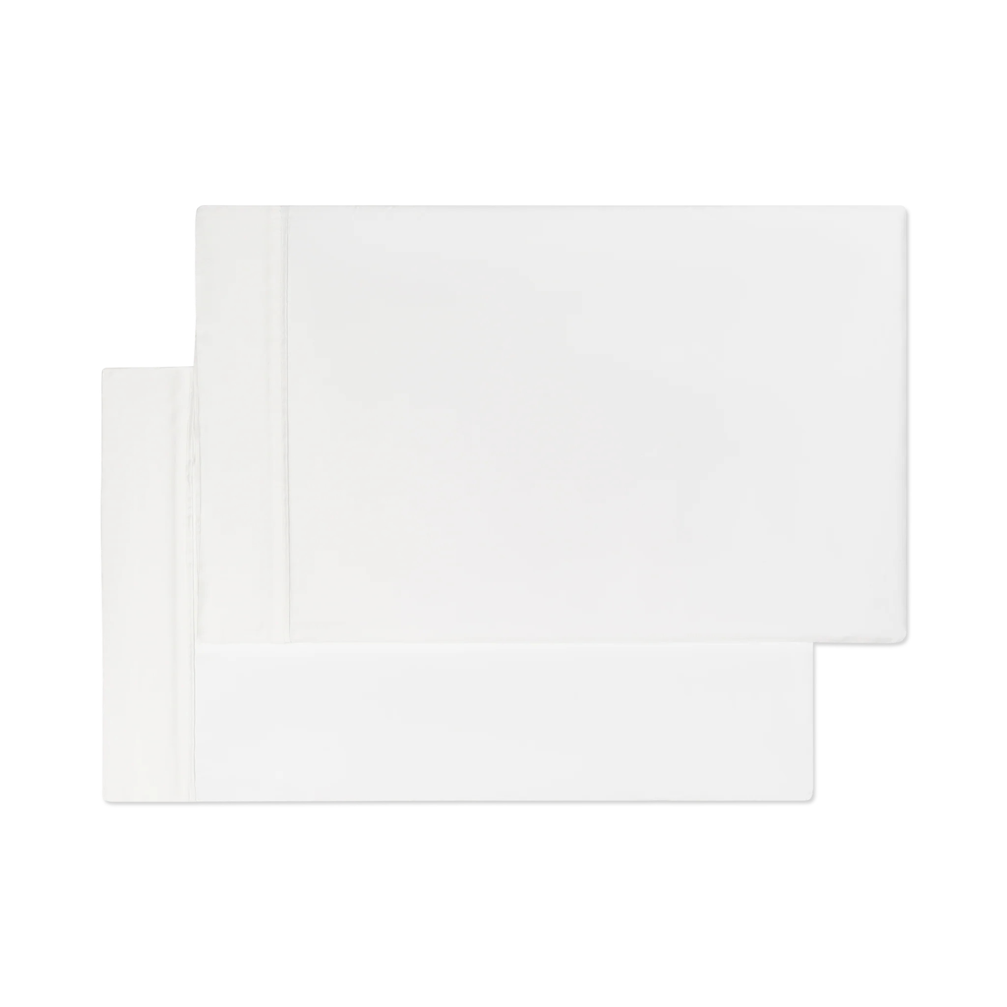 Sateen Pillowcase Set in Cloud White | BleuBully Bedding