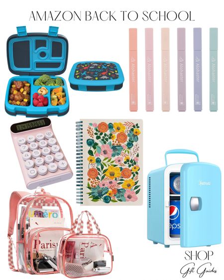 Amazon Back to school essentials! 

Spiral notebook, mini fridge, clear backpack, calculator, bentgo lunchbox, aesthetic highlighters 

#LTKU #LTKBacktoSchool #LTKunder50