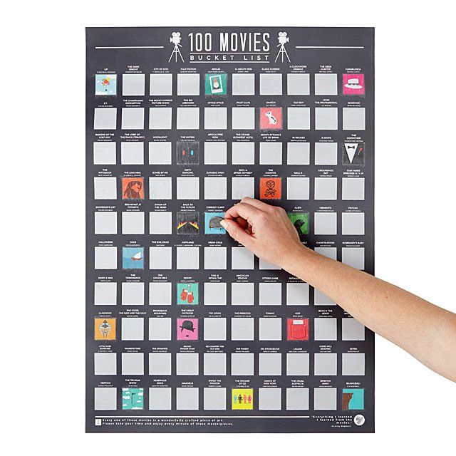 100 Movies Scratch Off Poster | UncommonGoods