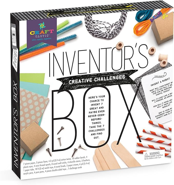 Craft-tastic – Inventor's Box – Arts and Crafts STEAM Kit Includes 7 Creative STEM Challenges... | Amazon (US)