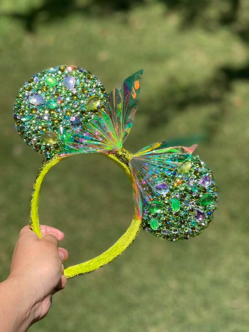 Green Crystal Disney ears | Etsy | Etsy (US)