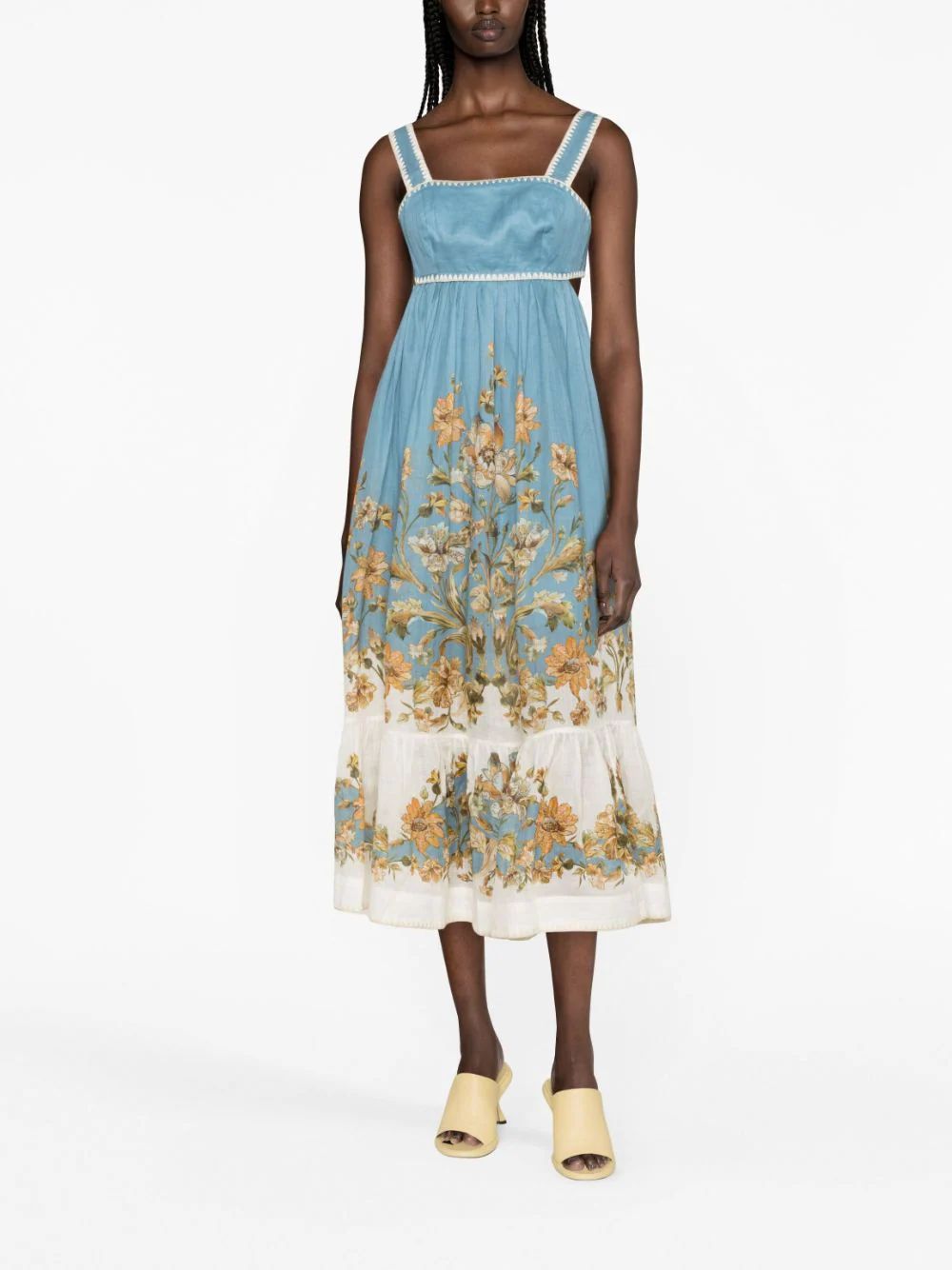ZIMMERMANN Chintz floral-print ramie-voile Dress - Farfetch | Farfetch Global