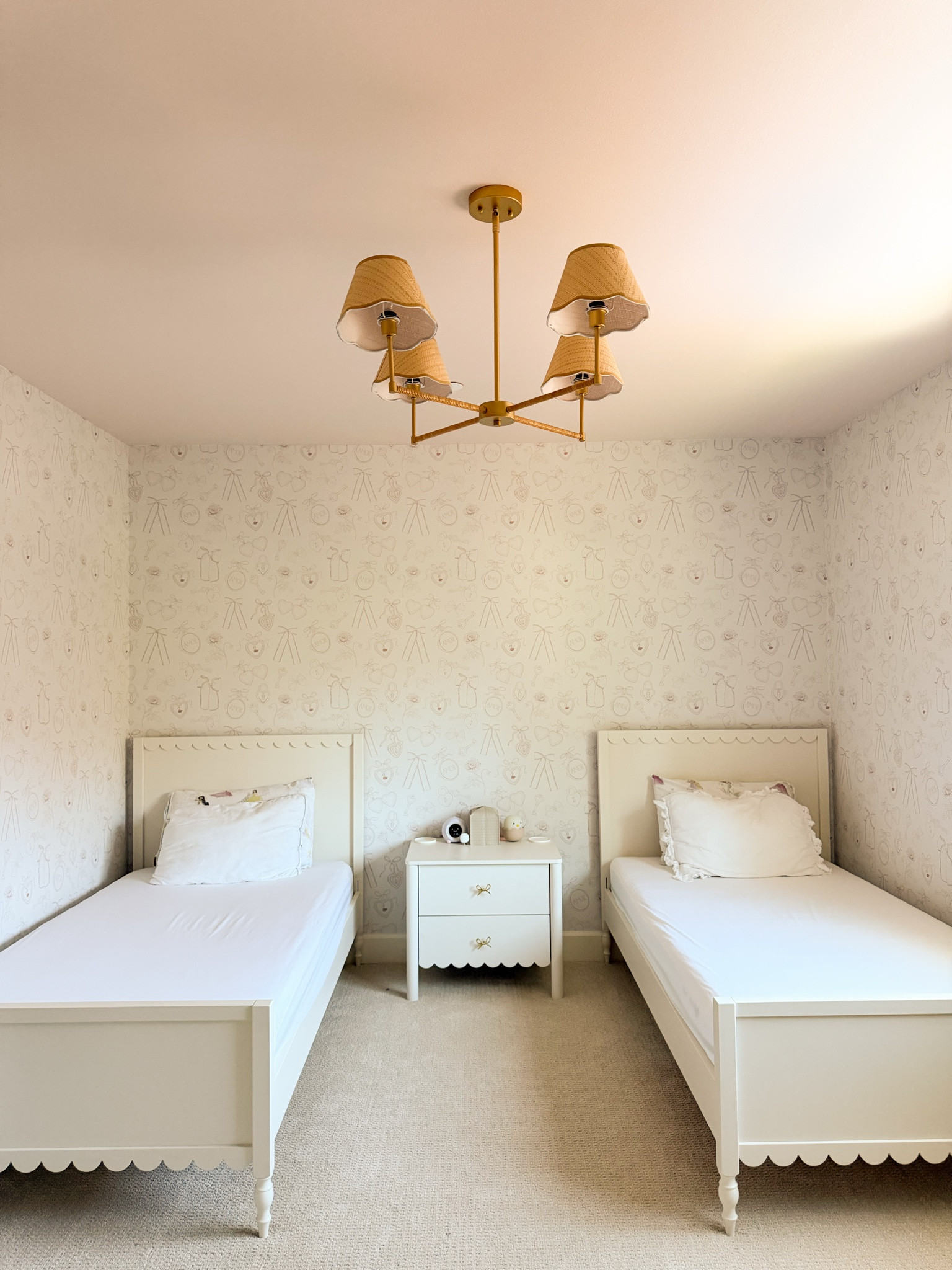 RATTAN CHANDELIER UNDER $100! 
Girls bedroom

#LTKsummer #LTKkids #LTKhome