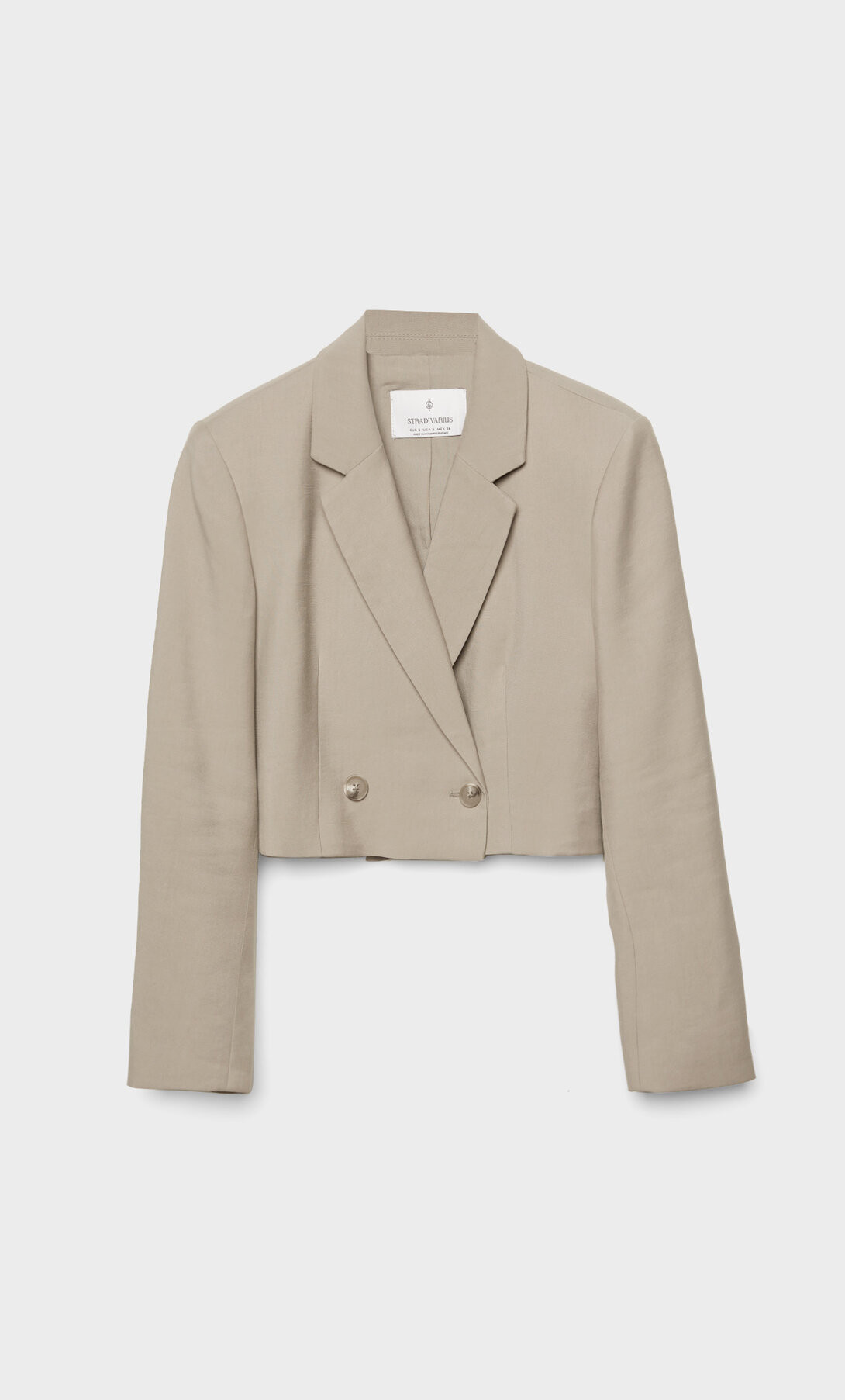 Flowing cropped blazer - Women's fashion | Stradivarius United Kingdom | Stradivarius (UK)