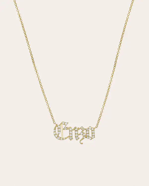 Diamond Name Necklace | Zoe Lev Jewelry