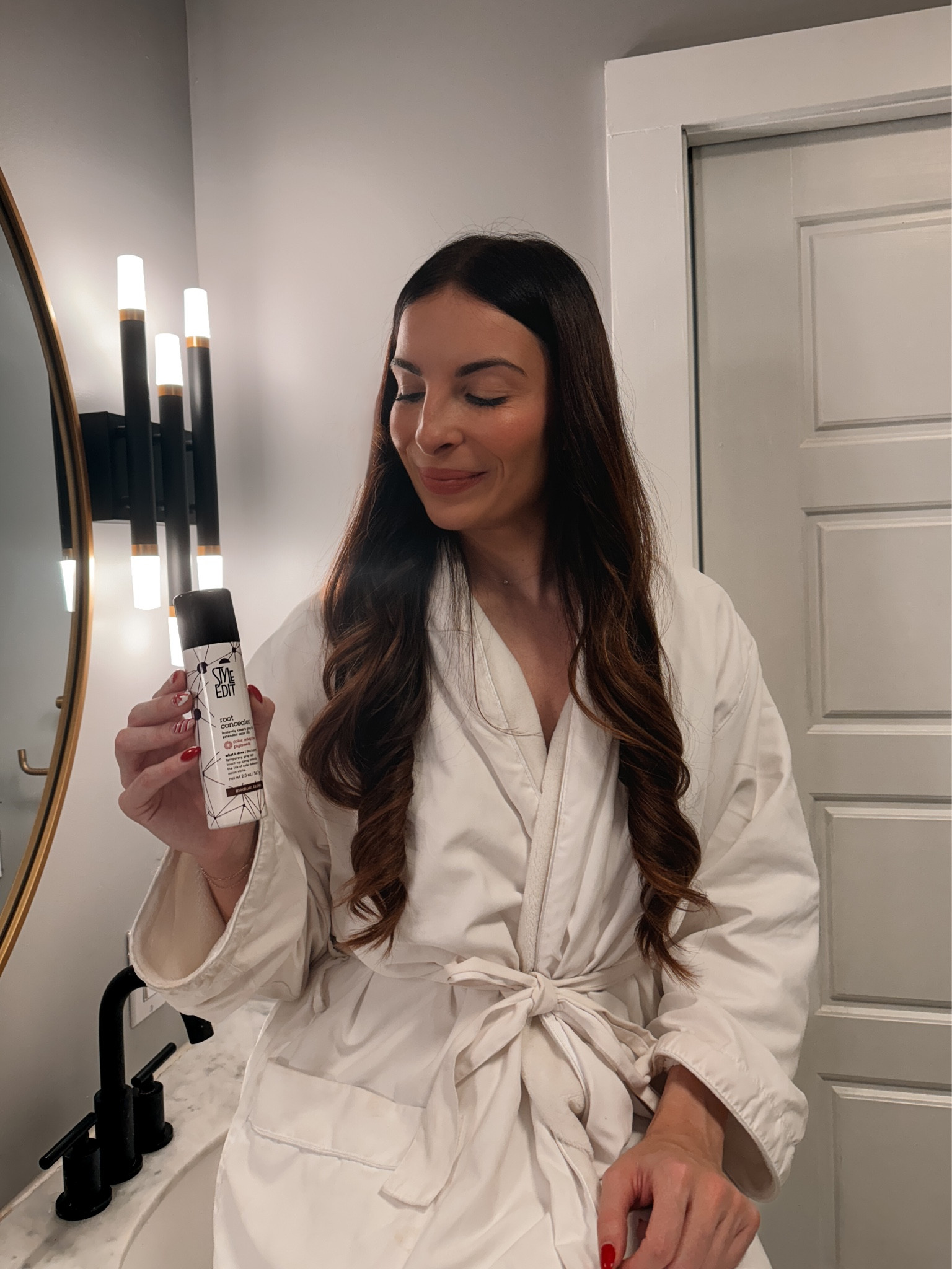 If you color your hair and have roots grow in, this is for you! {ad} I always notice my roots around week 5 after coloring my hair, but I refuse to go to the salon more than I already do! Number one, it can get expensive, and secondly it’s hard on your hair.

@styleedithair created a temporary root touch-up spray that instantly conceals grays or unwanted root re-growth on colored hair between salon visits. It’s made of natural, color-adaptive pigments that smoothly adheres to the hair fiber and self-adjusts to perfectly match hair color 👩🏻👩🏼👩🏽👩🏾👩🏿

It dries within 2-3 minutes, it’s not sticky, and It’s rain and sweat resistant, but washes out with your next shampoo! This will be a product that remains stocked at all times in my cabinet! 🙌🏼 I’m using dark brown, but they also have black, medium brown, light brown, auburn, and multiple blonde shades!

@styleedithair #StyleEditHair #StyleEditPartner #RootSolution

#LTKbeauty #LTKstyletip