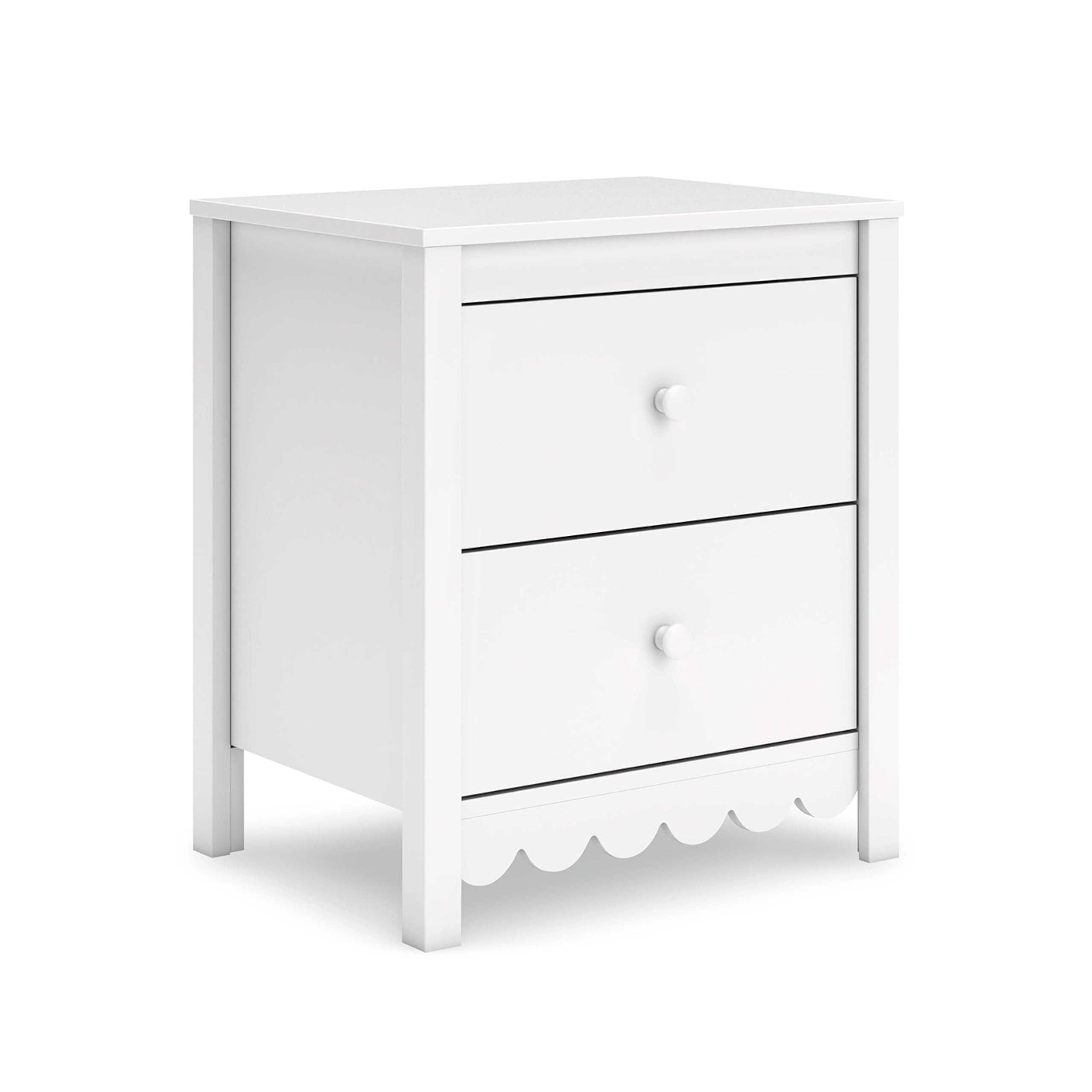Signature Design by Ashley Hallityn Minimalist 2 Drawer Nightstand for Bedroom, 24.37" Tall, Whit... | Amazon (US)
