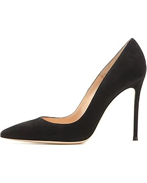 SAMMITOP Women's 100mm High Heel Pumps Slip-on Pointed Toe Sexy Dress Shoes | Amazon (US)