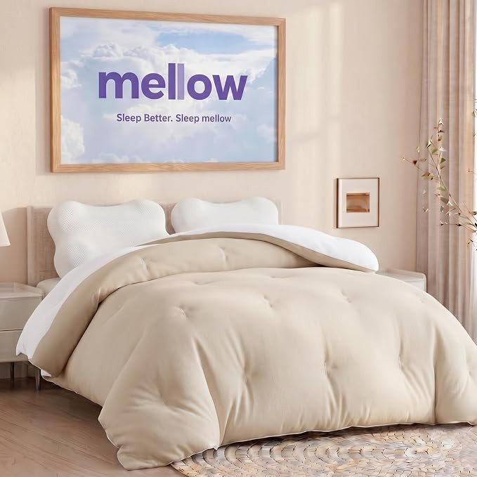 Mellow Marshmellow Comforter – Extra Fluffy Double-Stuffed Down Alternative Duvet Insert, All-S... | Amazon (US)