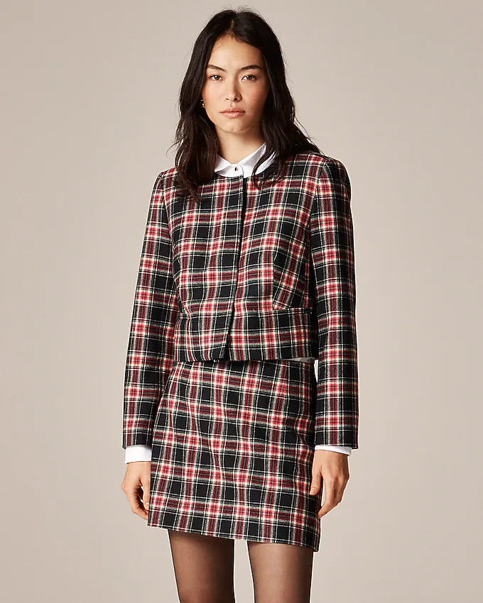 Bridgette lady jacket in Stewart tartan | J. Crew US