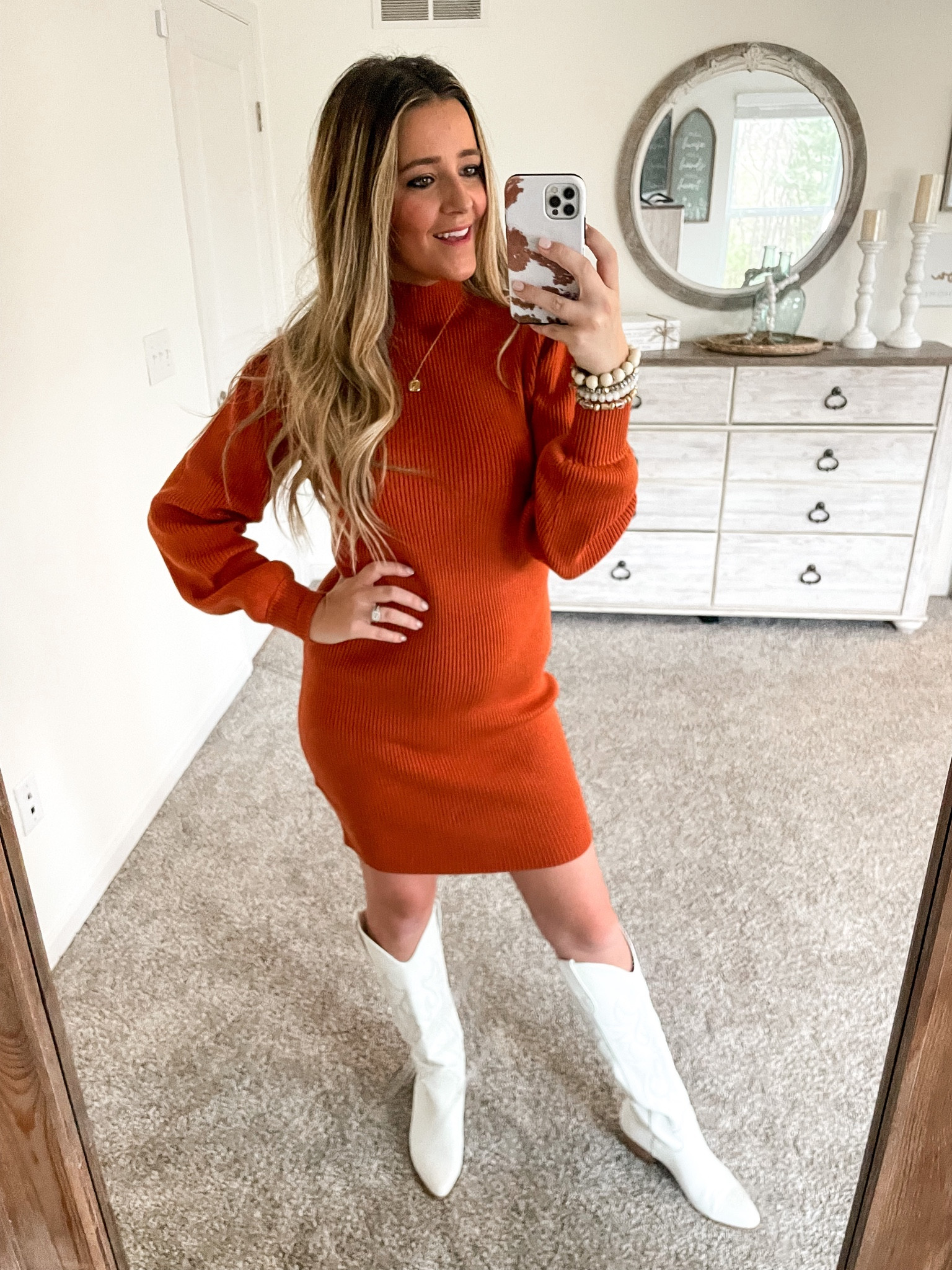 Amazon slim fit sweater dress with knee high boots! It’s the perfect dress for Thanksgiving! 

#LTKSeasonal #LTKHoliday #LTKGiftGuide