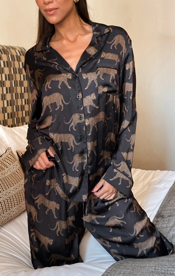 Classic PJ Set ~ Black Catwalk Silky | Show Me Your Mumu