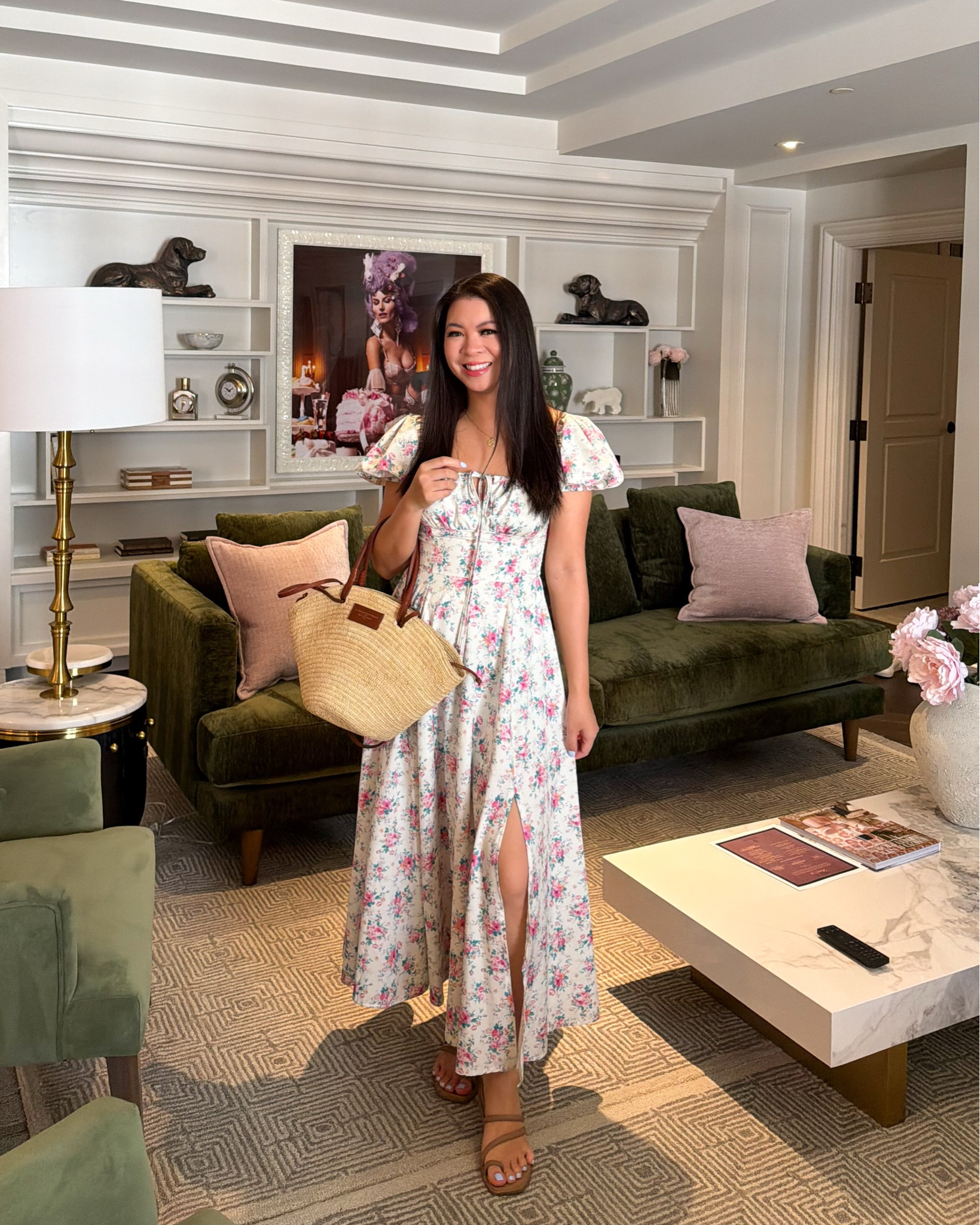 Floral maxi dress with the comfiest Crocs sandals and Sezane straw bag.

Vacation dress, summer outfit

#LTKsummer #LTKstyletip #LTKdresses