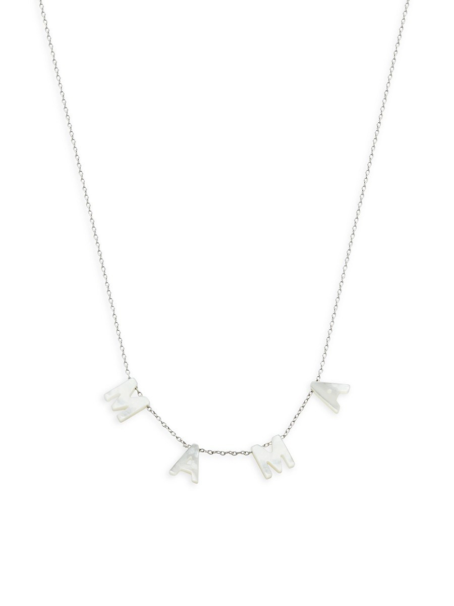 Gabi Rielle Women's Sterling Silver & Mother-Of-Pearl Mama Necklace | Saks Fifth Avenue OFF 5TH