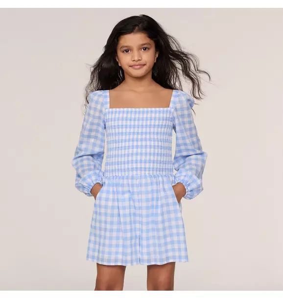 The Emma Gingham Smocked Romper | Janie and Jack