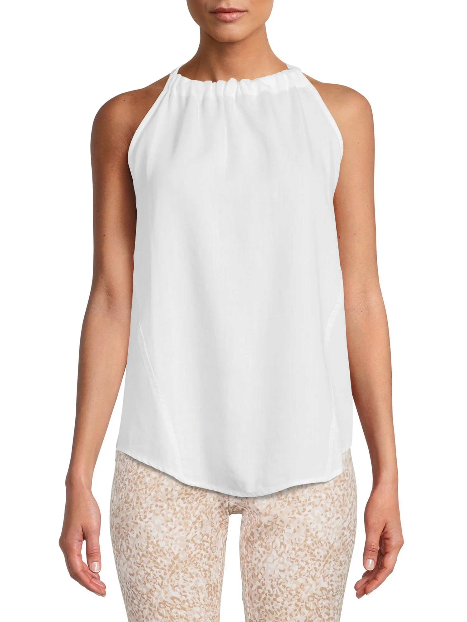 Time and Tru Women's Halter Top with Tie Back | Walmart (US)