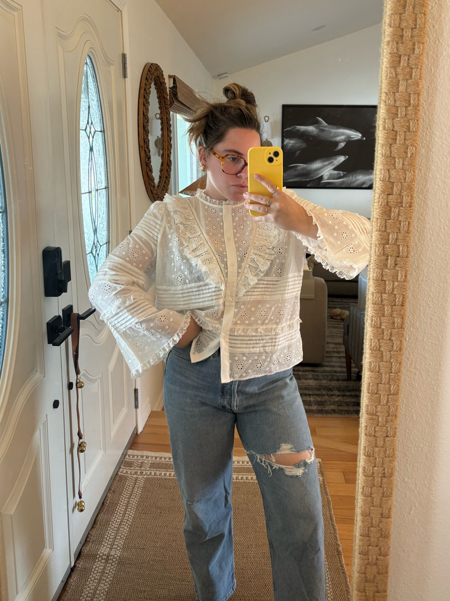 The prettiest Sezane Nele Shirt 🤍✨