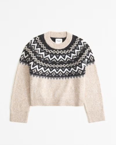 Fairisle Wedge Crew Sweater | Abercrombie & Fitch (US)