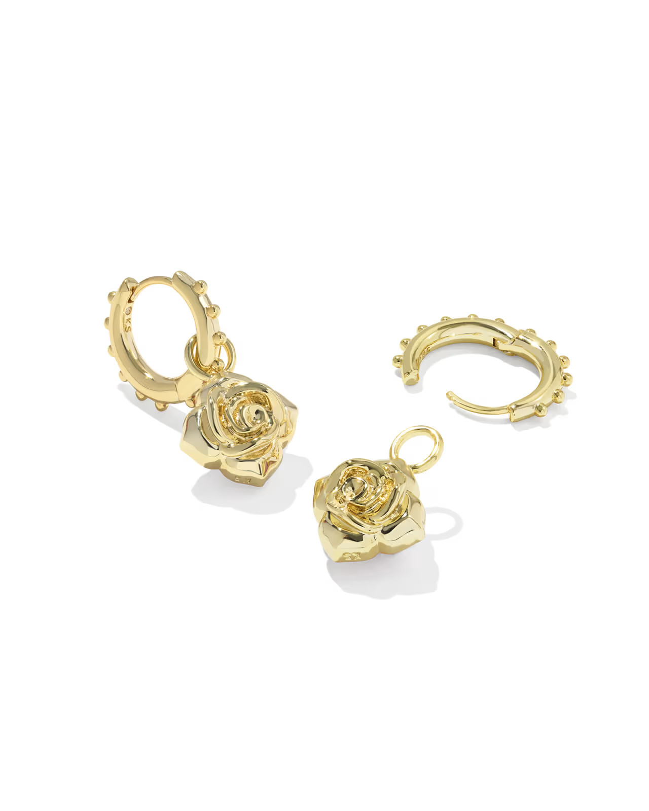 Mallory Rose Gold Huggie Earrings | Kendra Scott