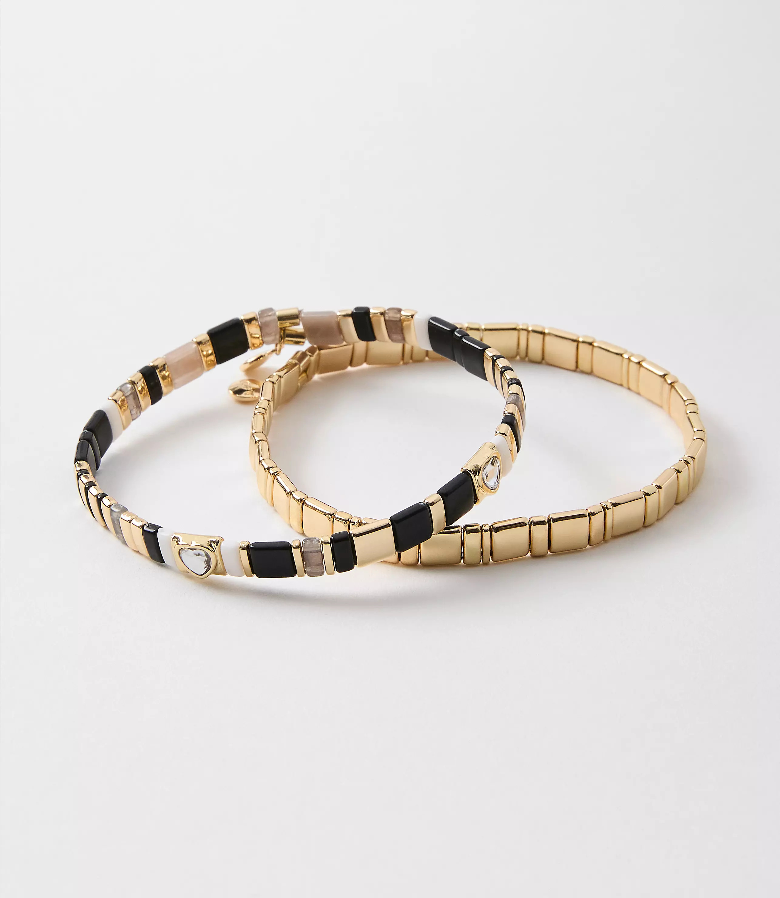 Sparkle Heart Chicklet Bracelet Set | LOFT