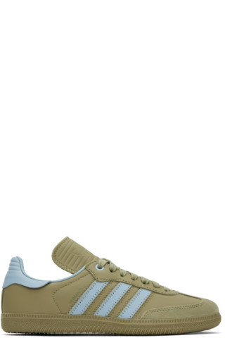 Taupe & Blue Samba Sneakers | SSENSE