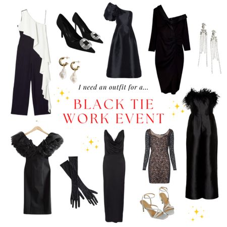 Black tie work event outfits ✨🖤

Party dress 
Christmas 
Work night out outfit 
Black tie outfit 

#LTKHoliday #LTKstyletip #LTKworkwear