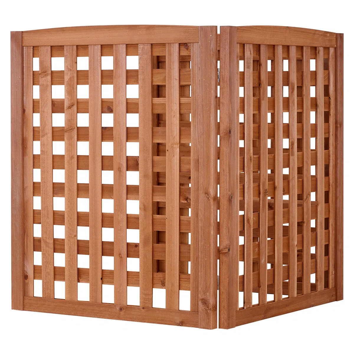 Wooden Privacy Fence, 32 x 38 inch Air Conditioner Fence, 3 Panel Solid Outdoor Wood Privacy Scre... | Wayfair North America