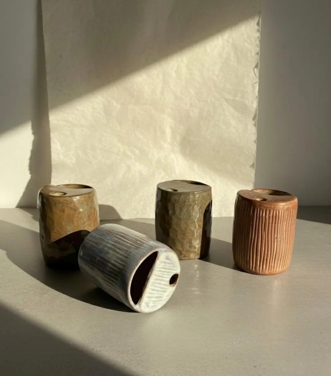 Handmade Ceramic Travel Mug – Rustic Stoneware Coffee Tumbler With Lid - Etsy UK | Etsy (US)