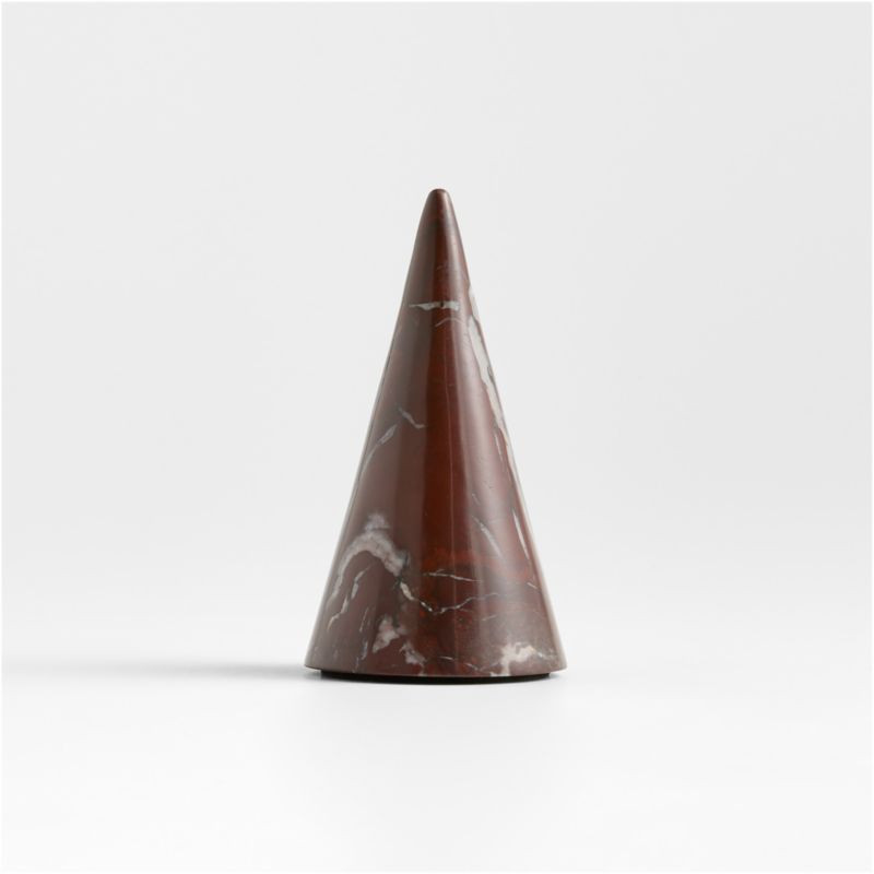 Red Solid Marble Holiday Tree Small 5" + Reviews | Crate & Barrel | Crate & Barrel