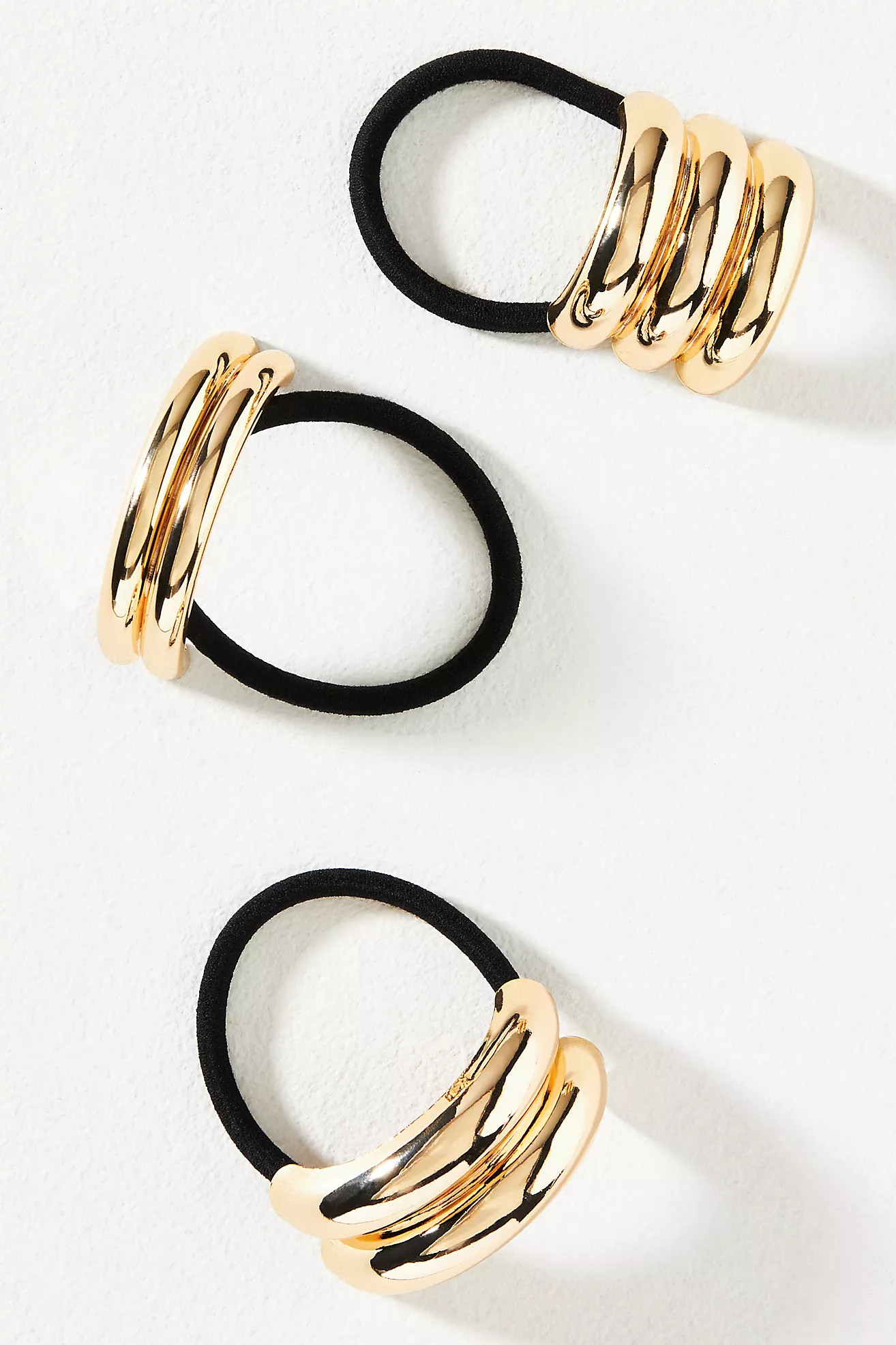 Stacked Metal Cuff Hair Ties, Set of 3 | Anthropologie (US)