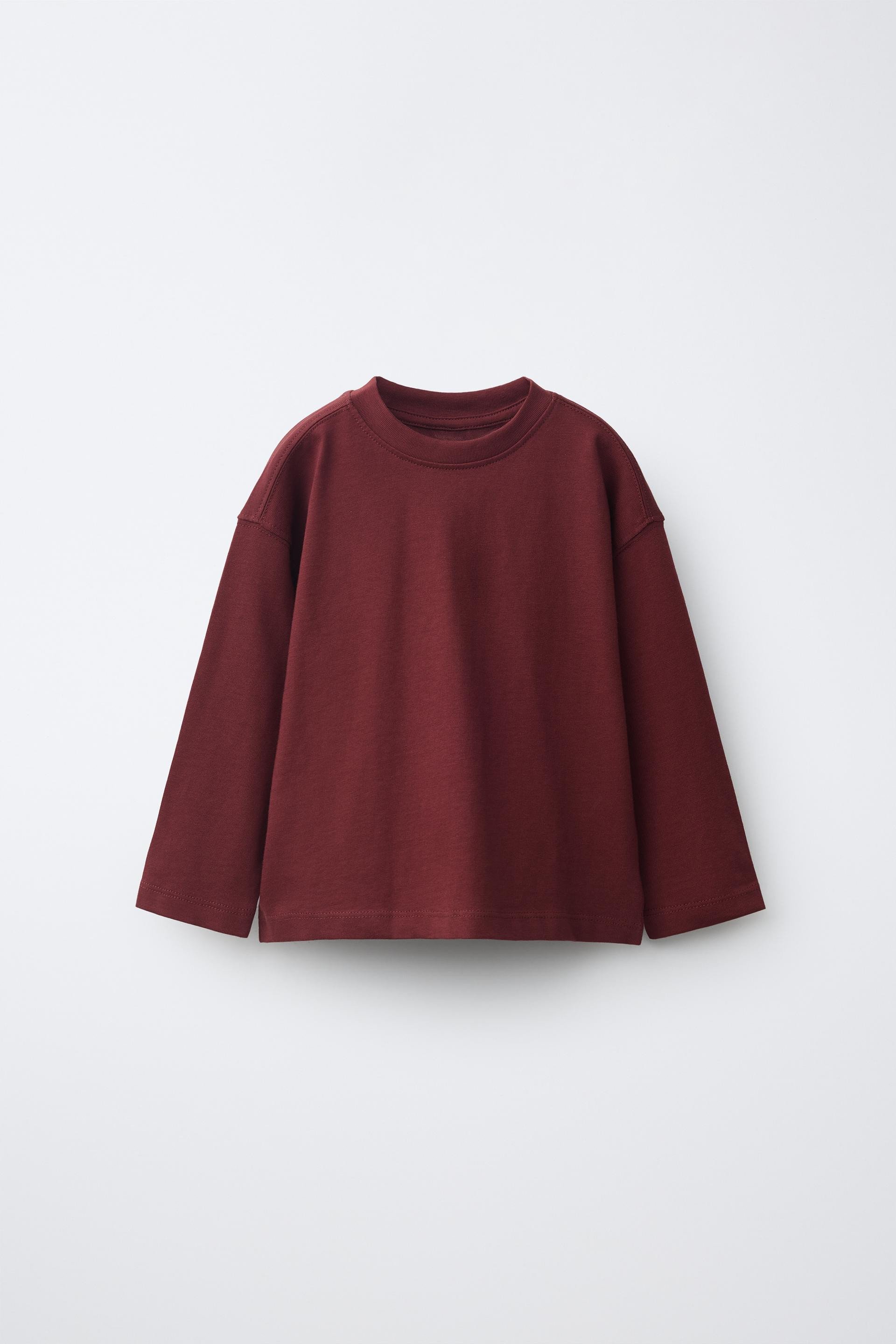 Zara - Plain T-Shirt - Brown / Taupe - 6 Years (45,2 Inches) - Kids | Zara US