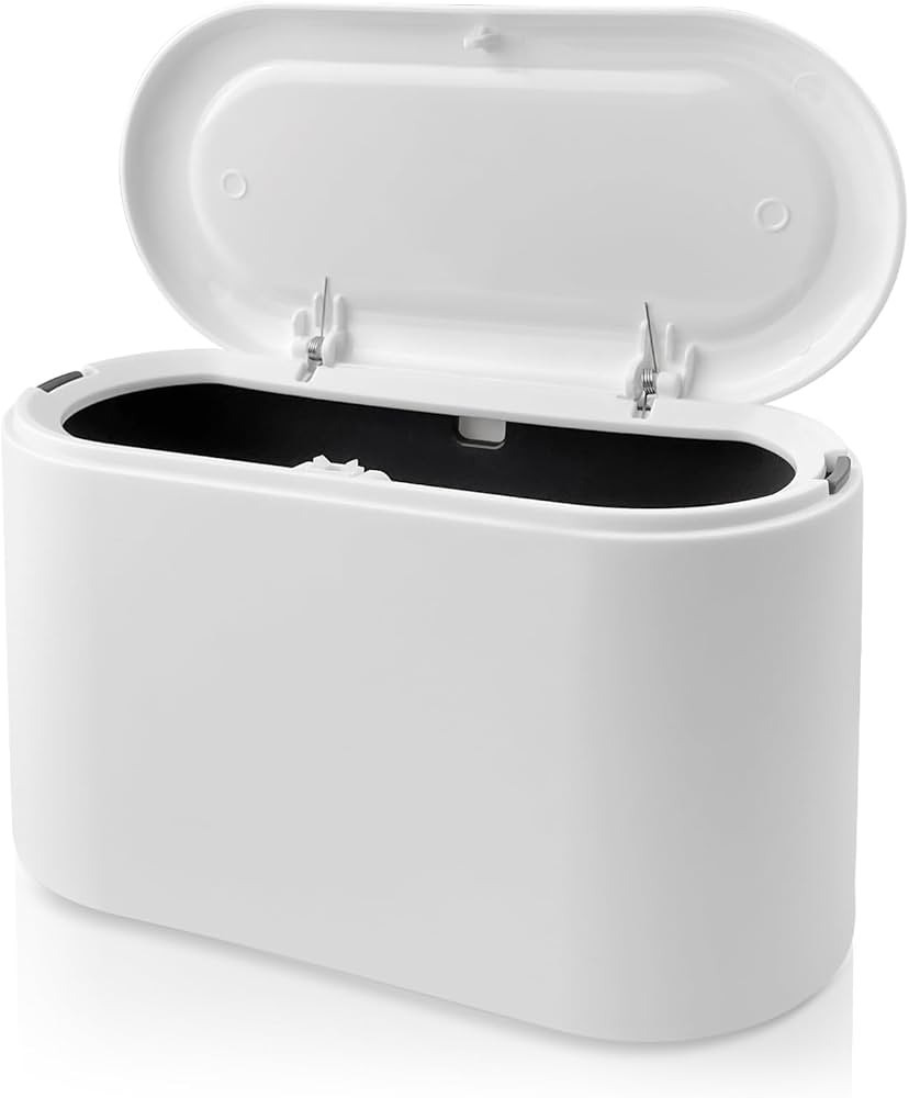 Tekenewbse 2L Tischmülleimer Mit Deckel, 22 x 11 x 13cm Tisch Mini Mülleimer Mit Pop-Up Deckel,... | Amazon (DE)