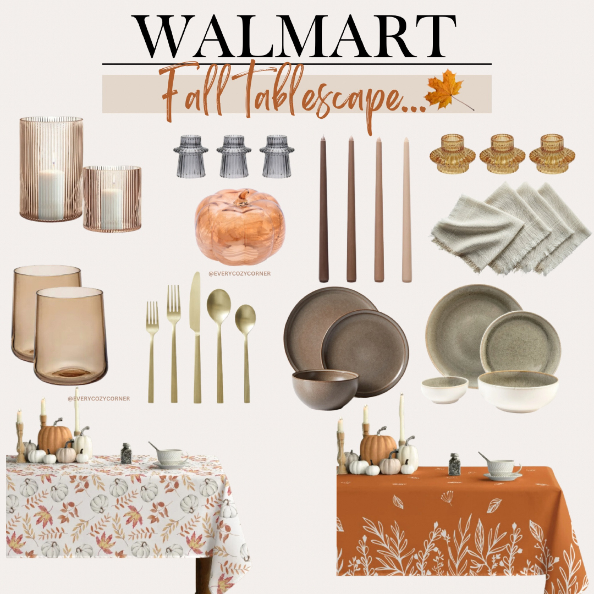 Happy Thanksgiving! 🍁 JUST KIDDING. But who doesn’t already have the guest list going? Put together some affordable tablescape setups for fall. 

Fall tablescape | Affordable dining room decor | Thanksgiving table | Walmart finds

#LTKFindsUnder50 #LTKSeasonal #LTKHome