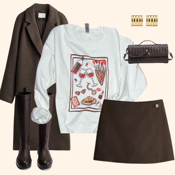 Date Night Sweatshirt – Flirty Graphic for Women | Sassy Queen